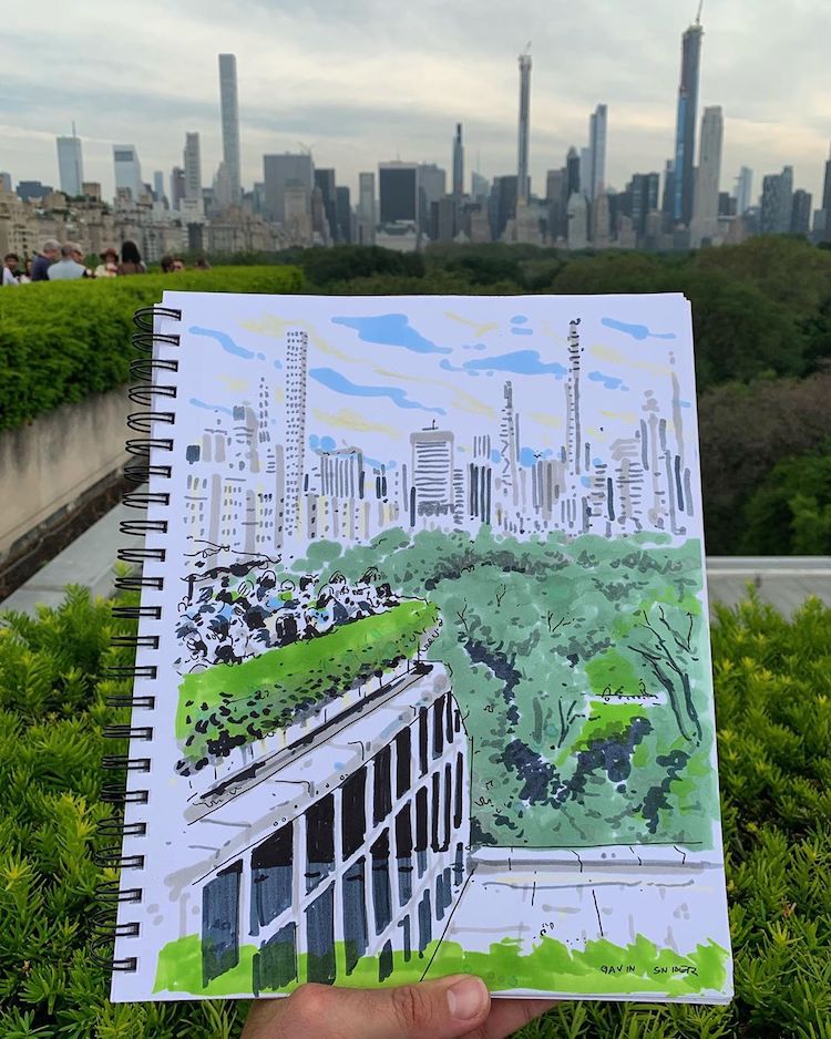 Art Urban Sketching of New York City