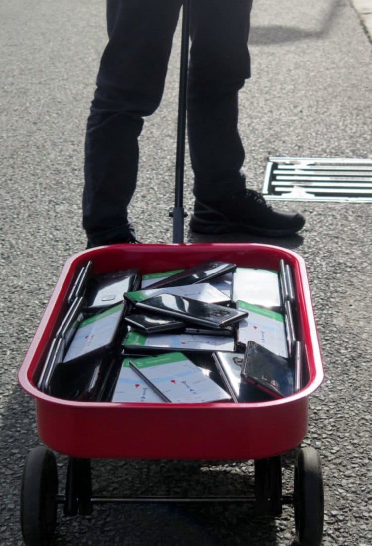 Wagon Filled with Smartphones