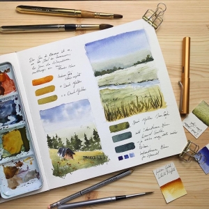 Artist Shares Watercolor Studies of Landscapes from Her Sketchbook