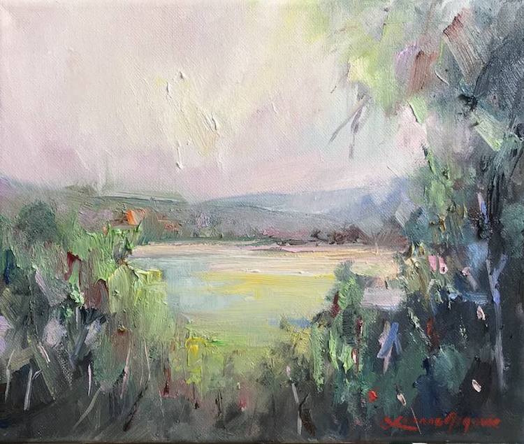 Pintura de paisajes marinos por Liliana Gigovic