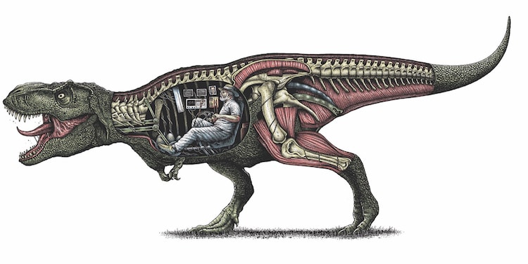 Dibujo de dinosaurio por Paul Jackson