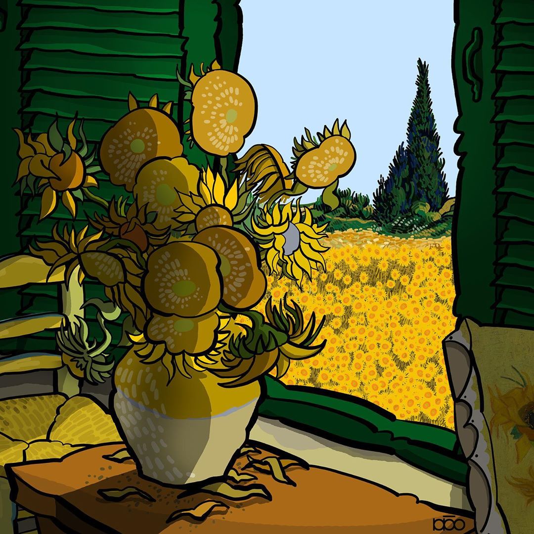 Van Gogh Comic Art by Alireza Karimi Moghaddam