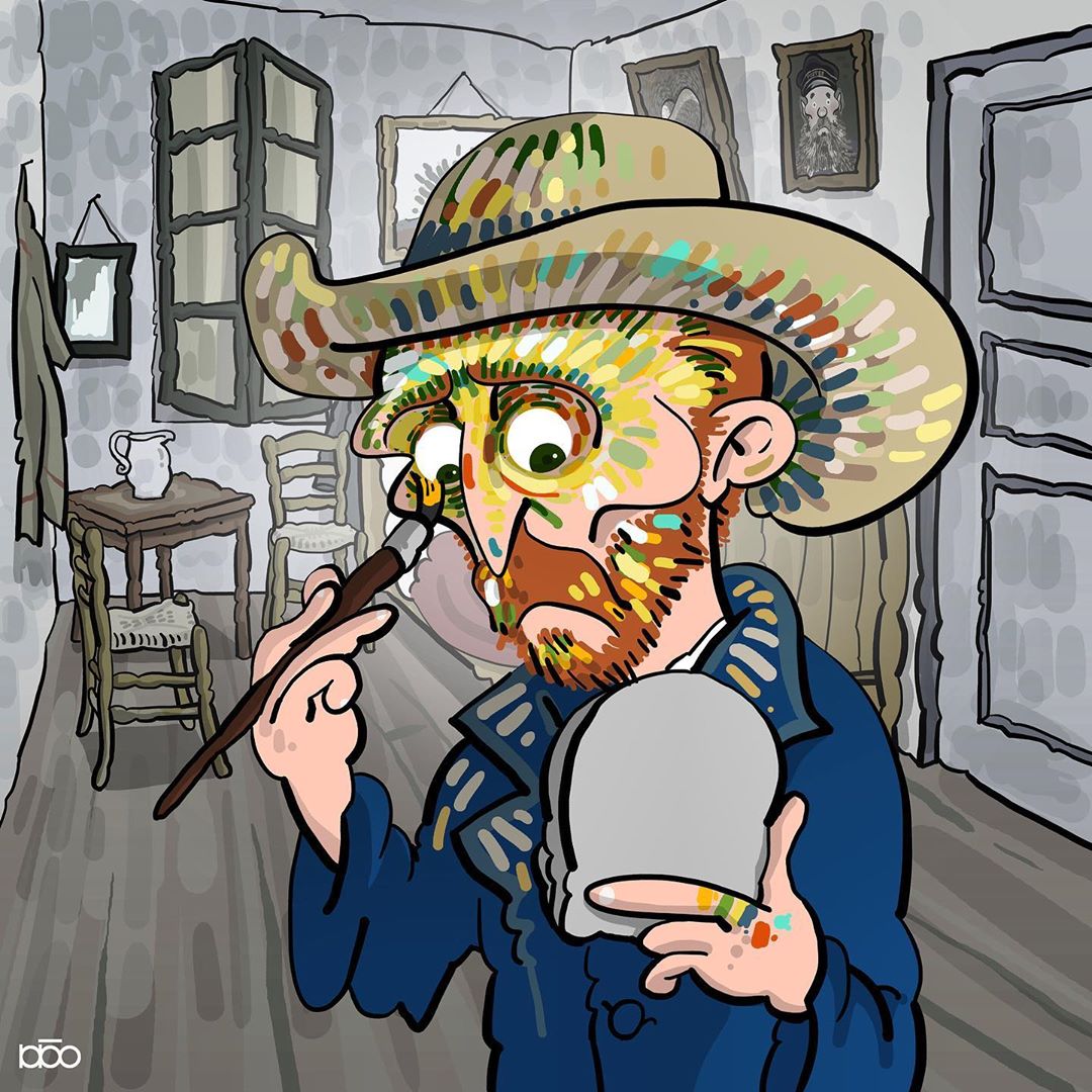 Cartoonist Illustrates the Life of Vincent van Gogh in Colorful Comics