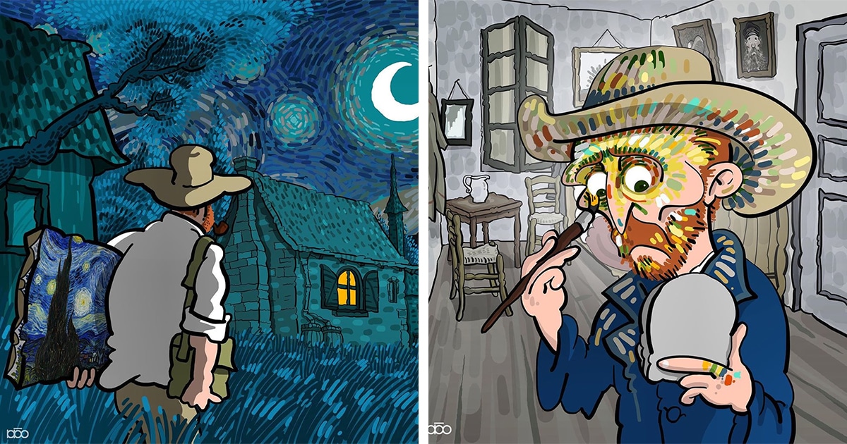 Cartoonist Illustrates the Life of Vincent van Gogh in Colorful Comics