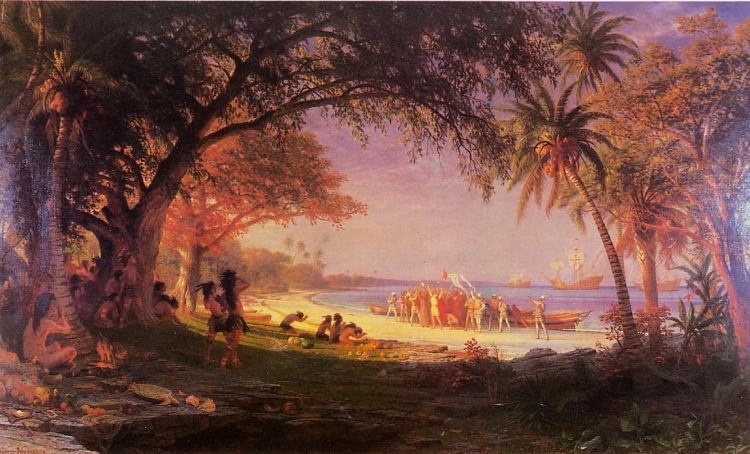 The Landing of Columbus by Bierstadt Albert