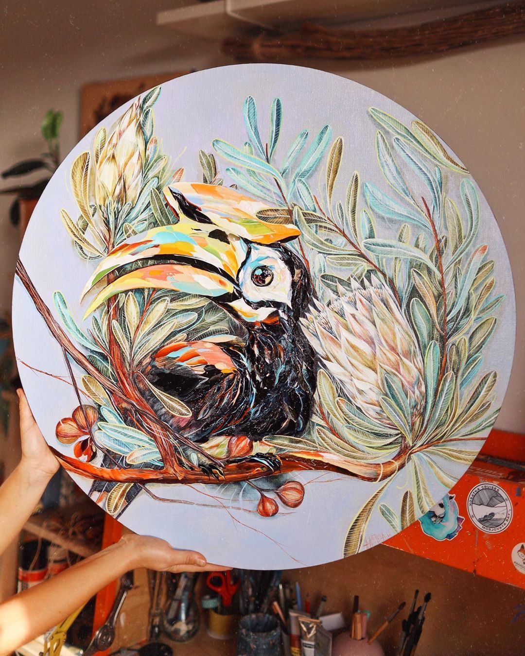 Animal Palette Knife Paintings by Anastasia Ablogina