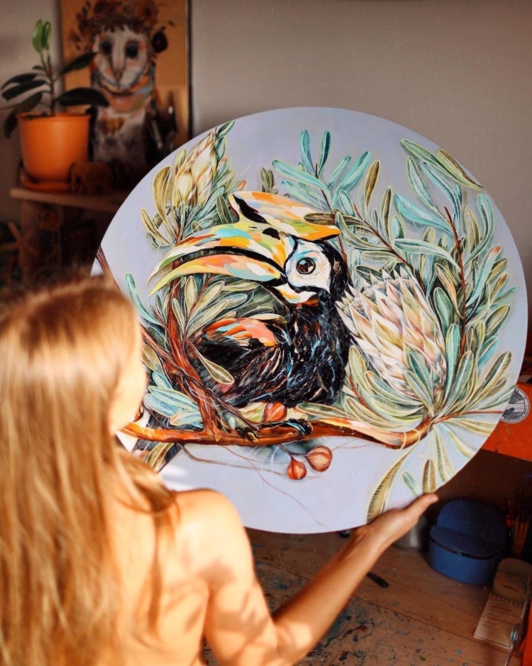 Animal Palette Knife Paintings by Anastasia Ablogina