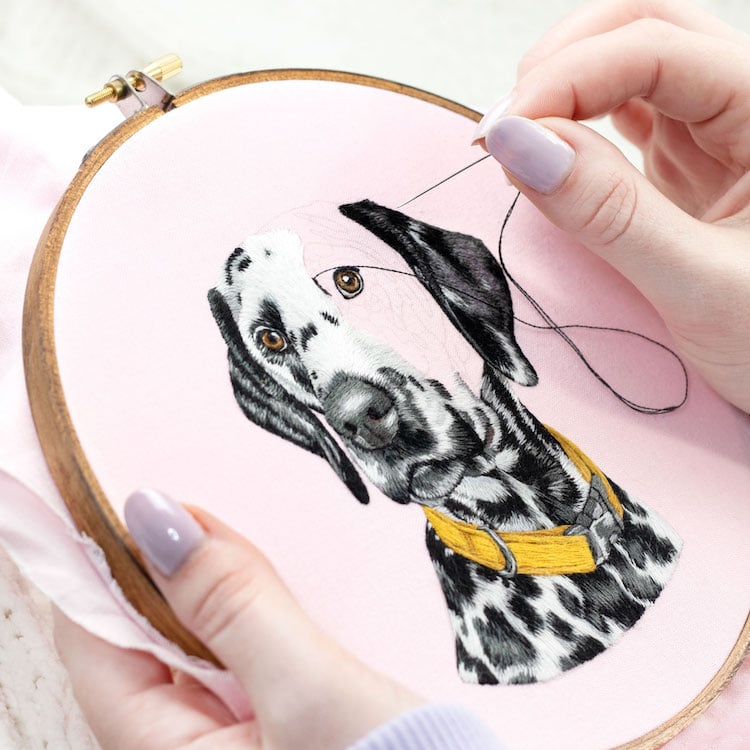 Embroidery Pet Portraits by Michelle Staub