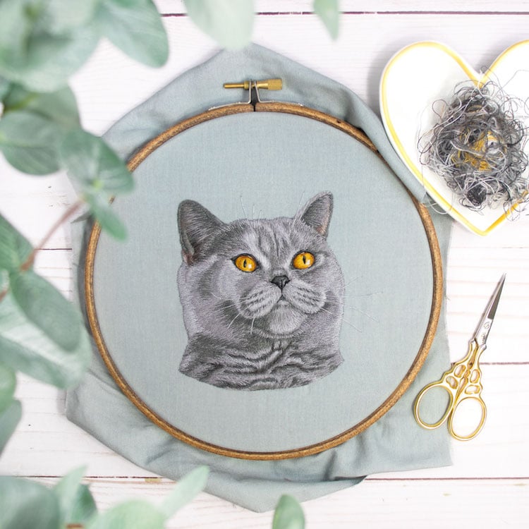 Embroidery Pet Portraits by Michelle Staub