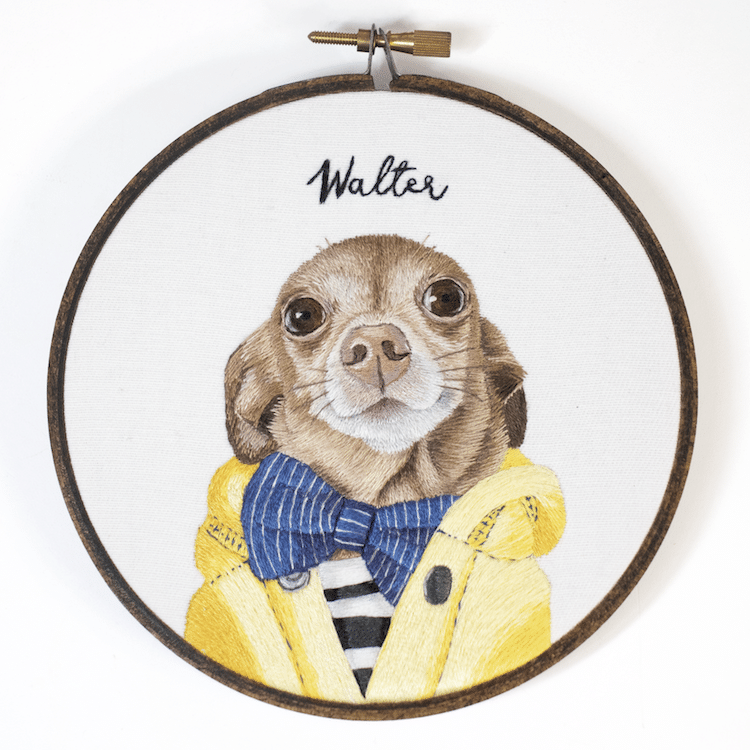 Embroidery Pet Portraits by Michelle Staub