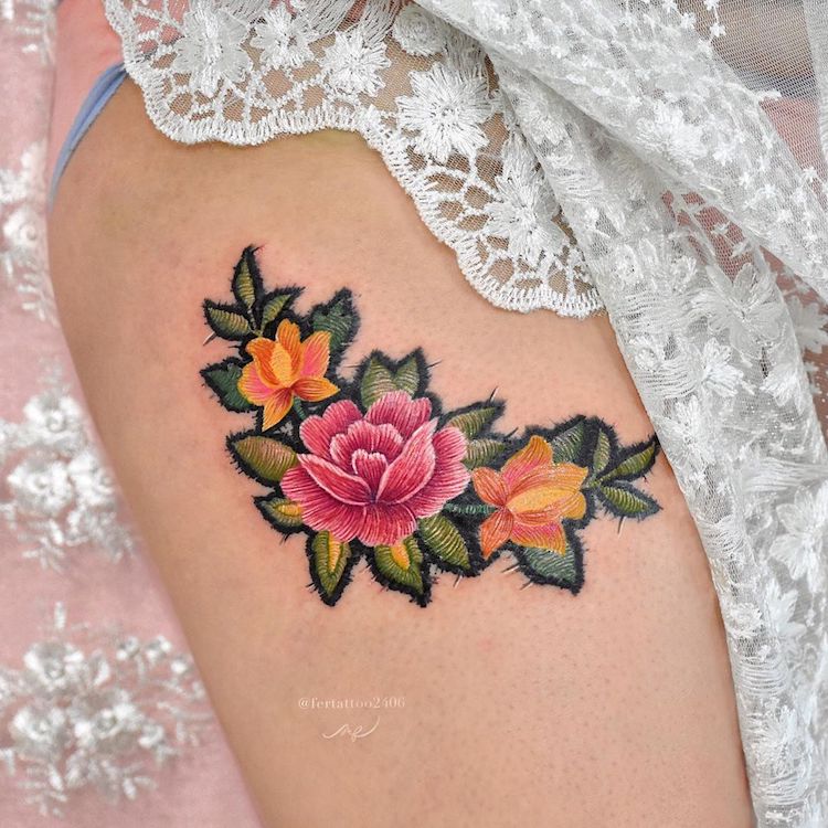 Mexican Tattoo Embroidery