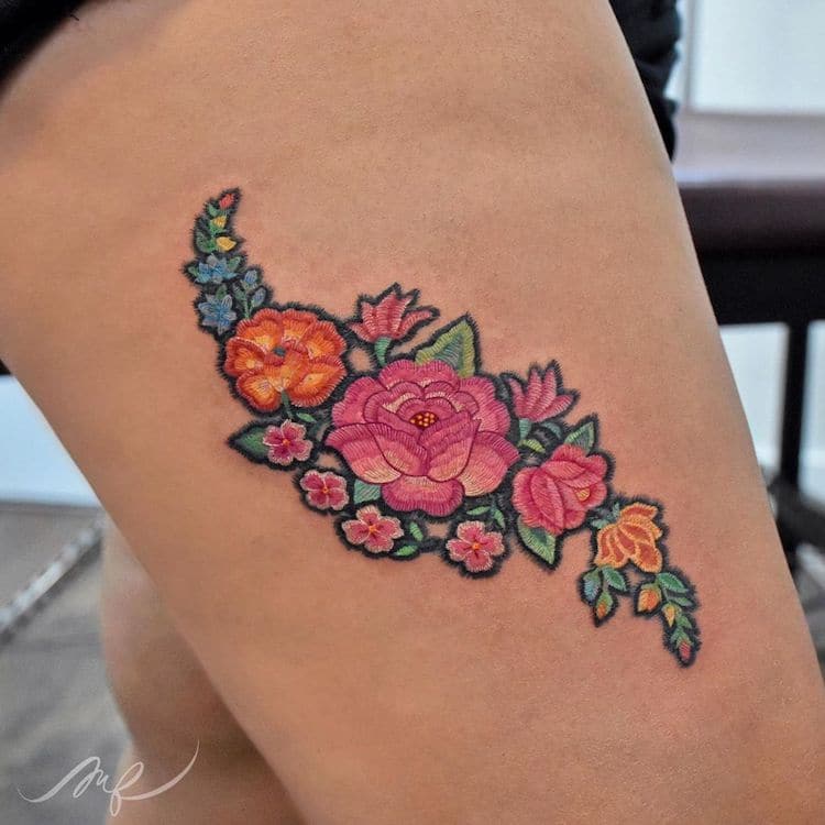 tatuajes bordados mexicanos