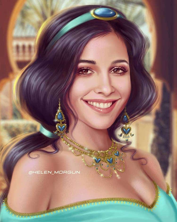 ilustraciones de actrices princesas disney