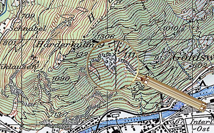 Hidden Illustrations in Swiss Maps