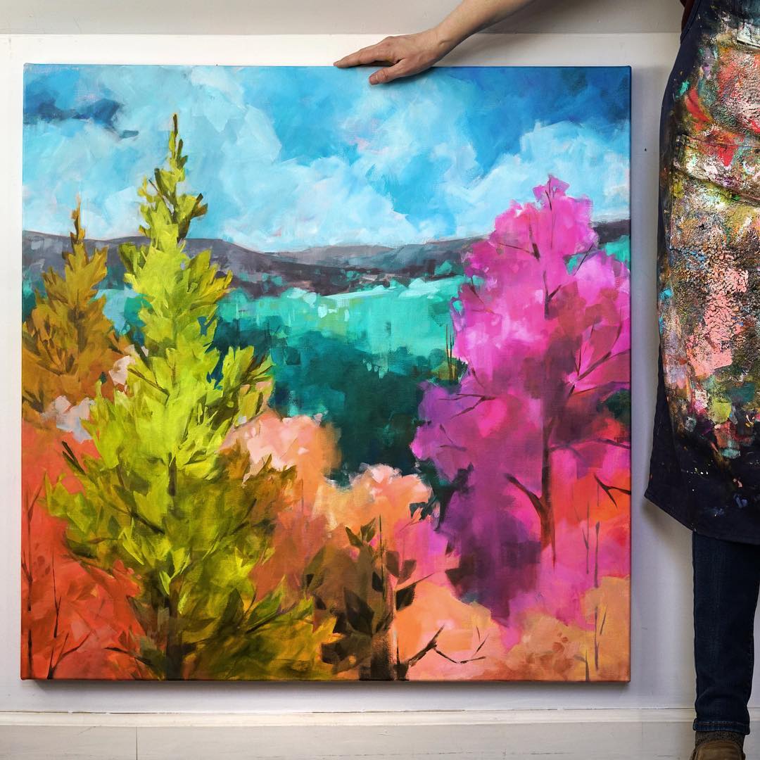 Coloridas pinturas de paisajes de Jess Franks