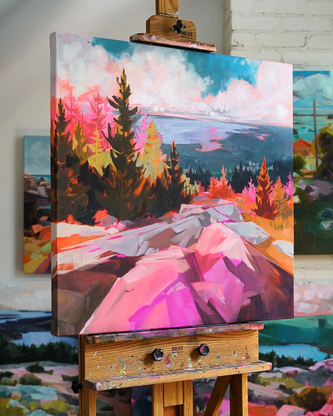 Coloridas pinturas de paisajes de Jess Franks