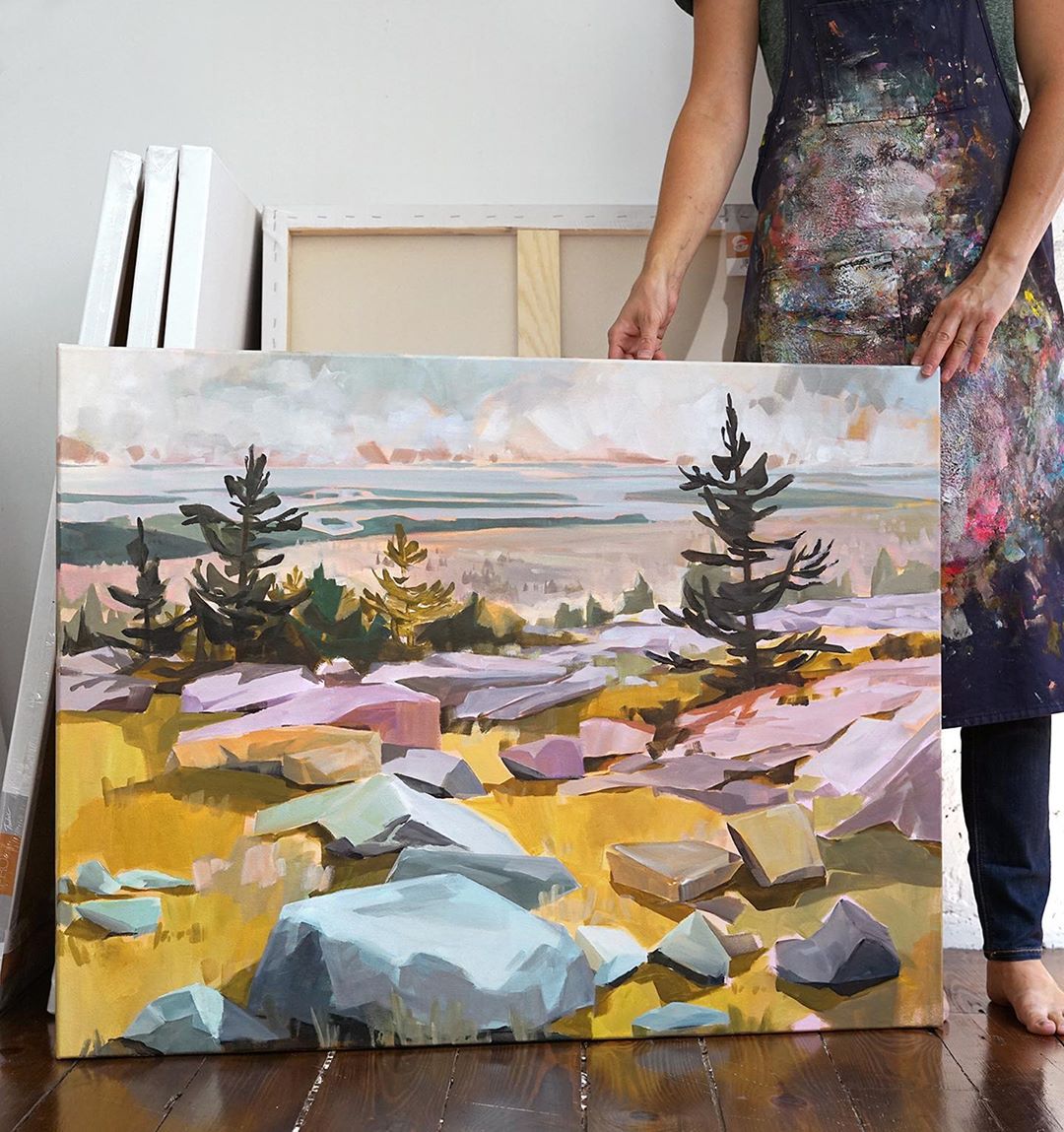 Coloridas pinturas de paisajes de Jess Franks