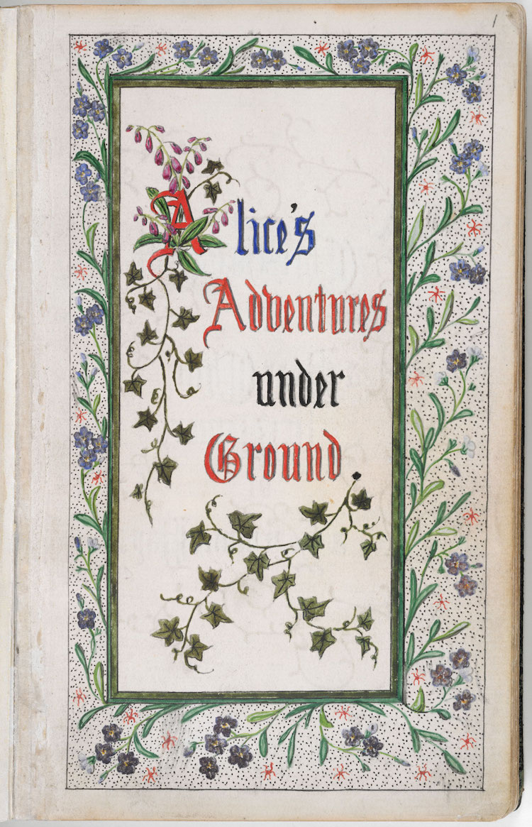 Original Manuscript of "'Alice's Adventures Under Ground