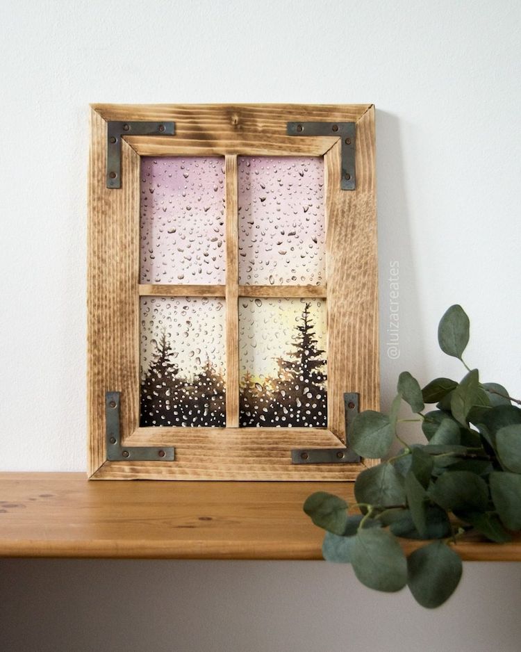 Rain kissed window paintings by Luiza Niechoda
