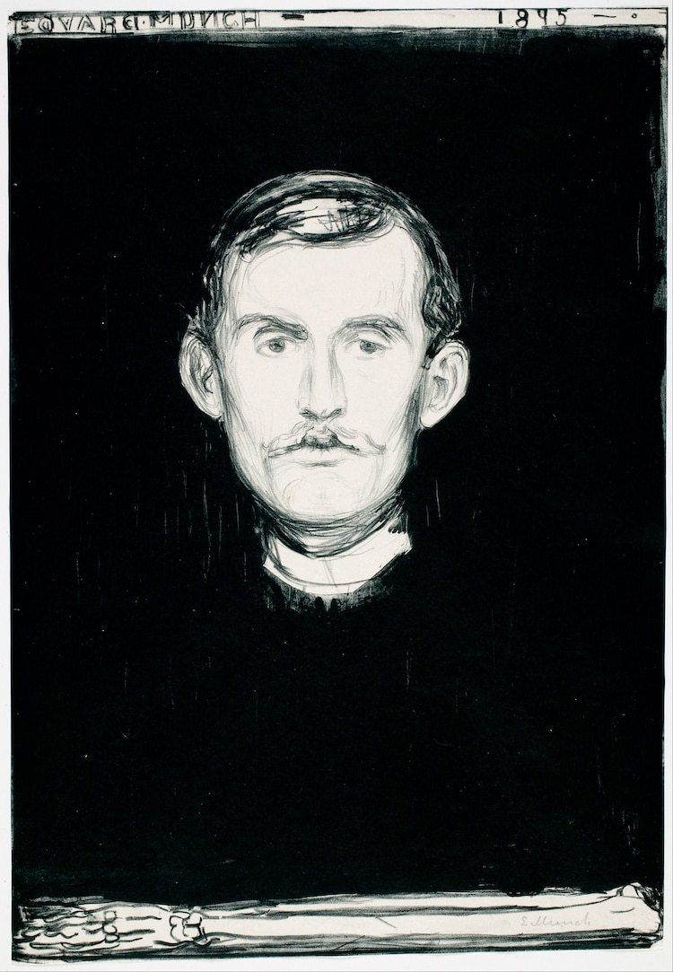Autorretrato de Edvard Munch