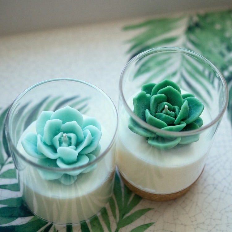 Succulent Soy Candles by Zoet Studio