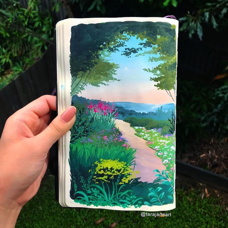 Sketchbook Paintings of Nature by Tara Jane