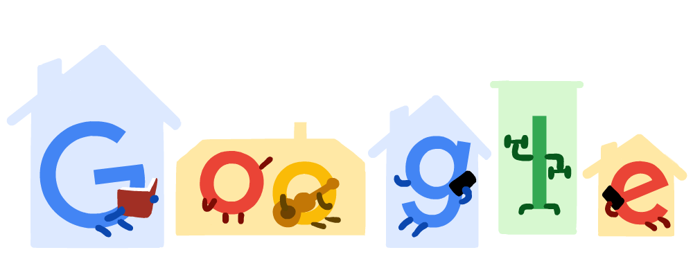 Doodle de Google - Quédate en casa. Salva vidas