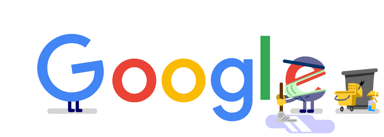Google Doodle - Gracias a los trabajadores de limpieza y mantenimiento