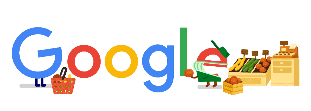 Google Doodle - Thank You Grocery Workers