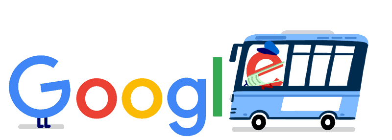 Doodle de Google - Gracias a los trabajadores del transporte público