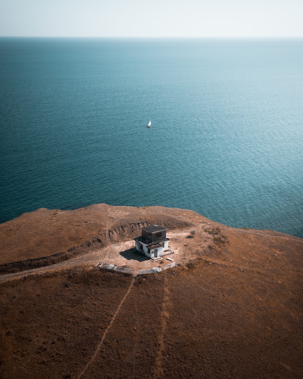 Solitary House by the Sea in Crimea