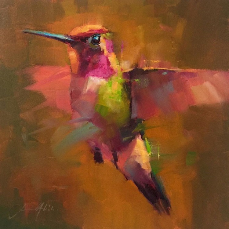 pinturas de aves de colores por Jamel Akib