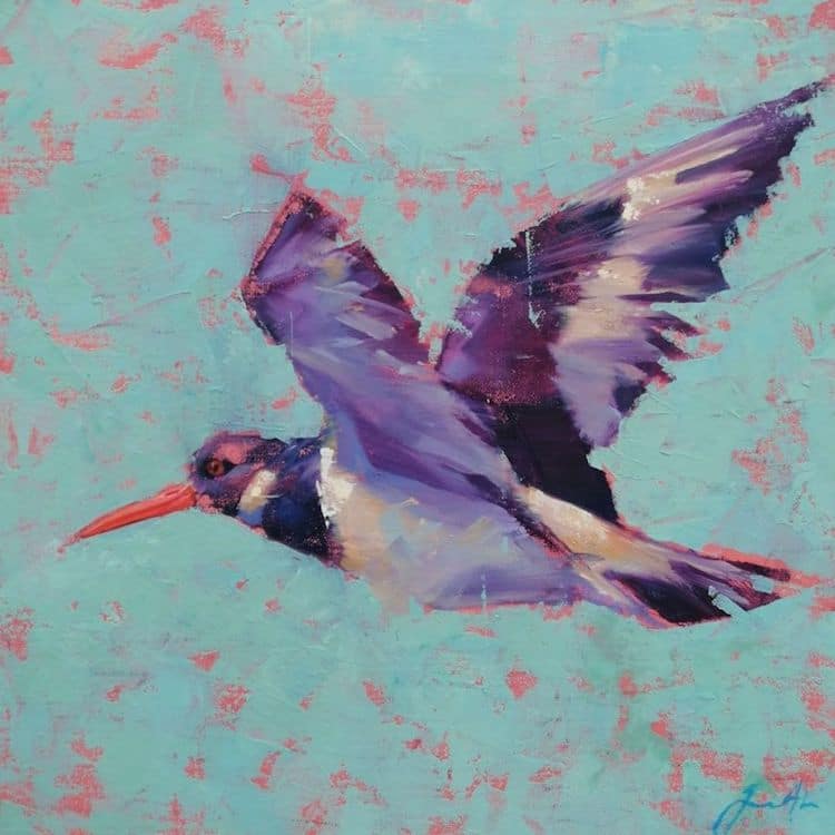 pinturas de aves de colores por Jamel Akib