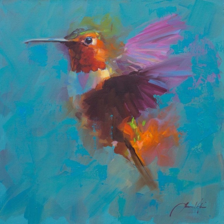 pinturas de aves de colores por Jamel Akib