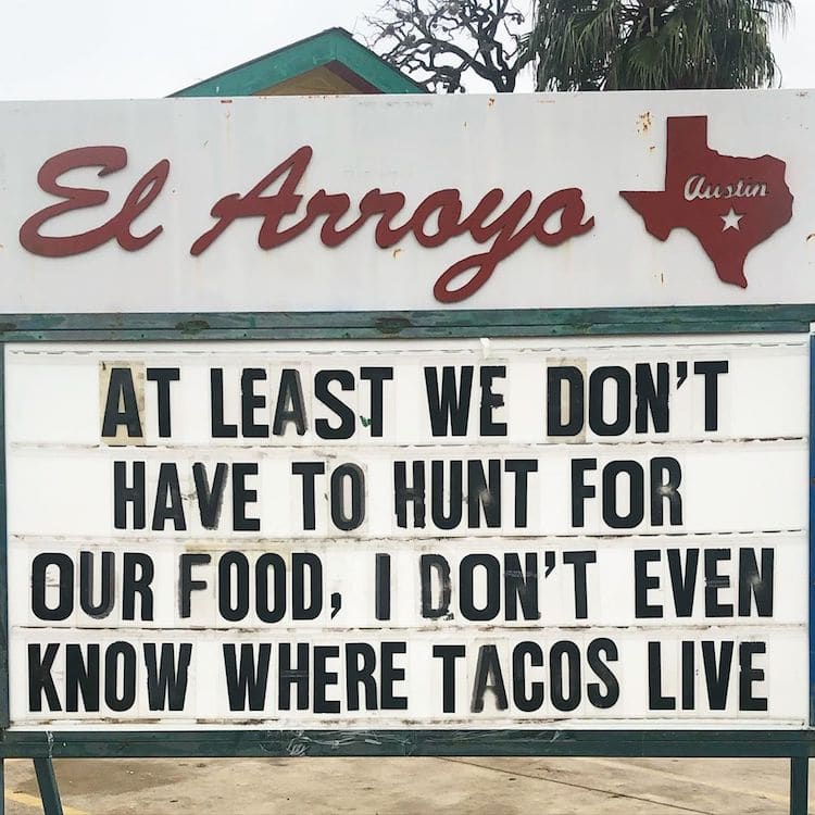 Texan Restaurant Writes Hilarious Signs Every Day