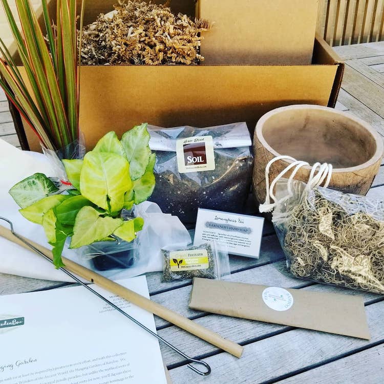 Subscription Box Filled with Gardening Supplies