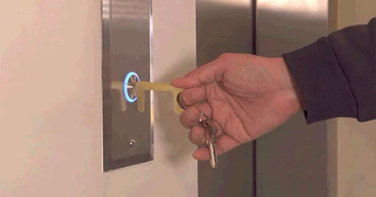 Brass Door Opener and Stylus Helps You Avoid Spreading Germs