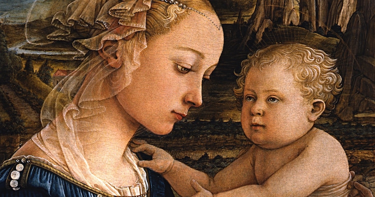 Détail de la Vierge à l'Enfant