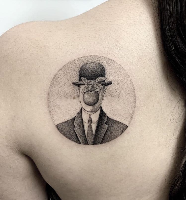 Surreal Dotwork Tattoos Inspired by Vintage Science Illustration