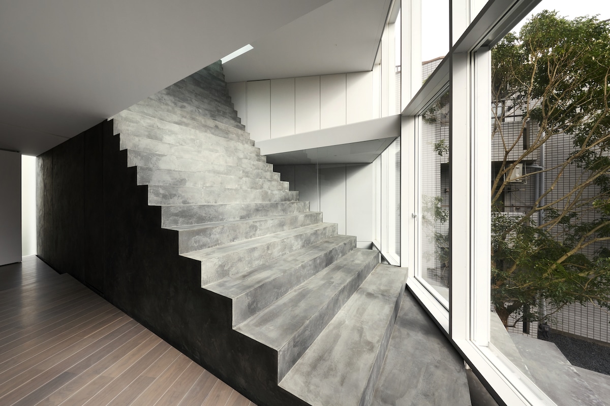 Interior of Stairway House by Nendo