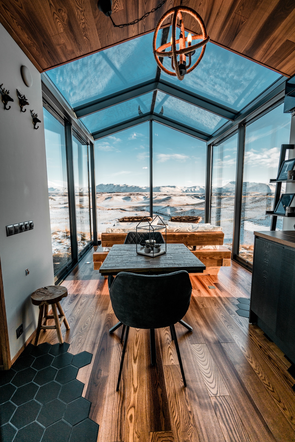 Interior of the OOD Iceland Glass House