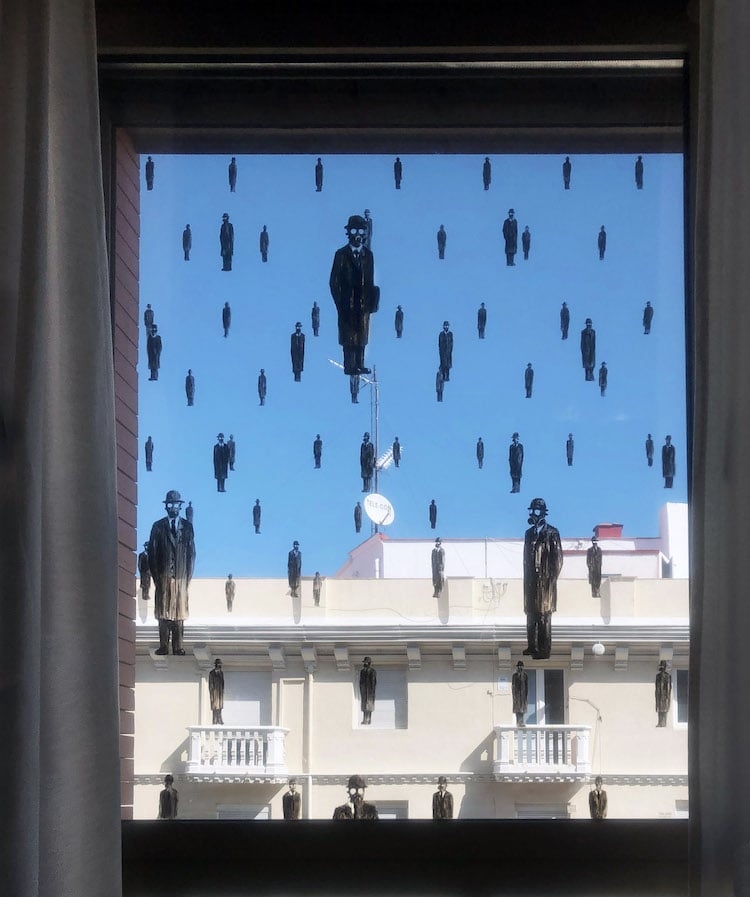 Painted Silhouettes on a Window