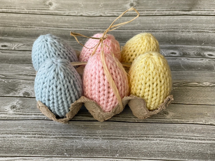 Rainbow Knit Eggs