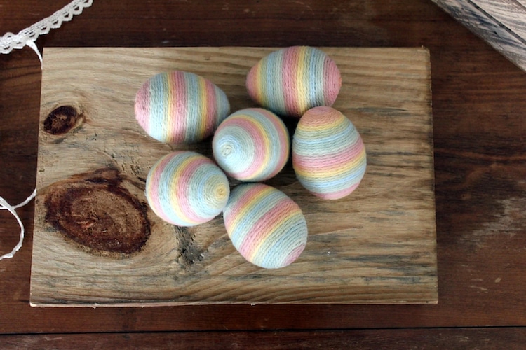 Rainbow Yarn Eggs