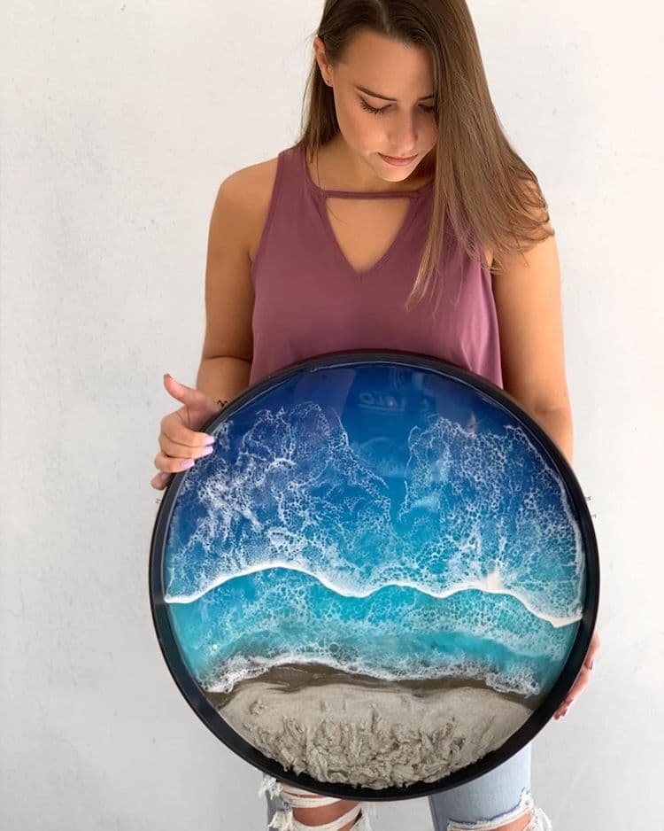 Ocean Resin Art by Roni Langley