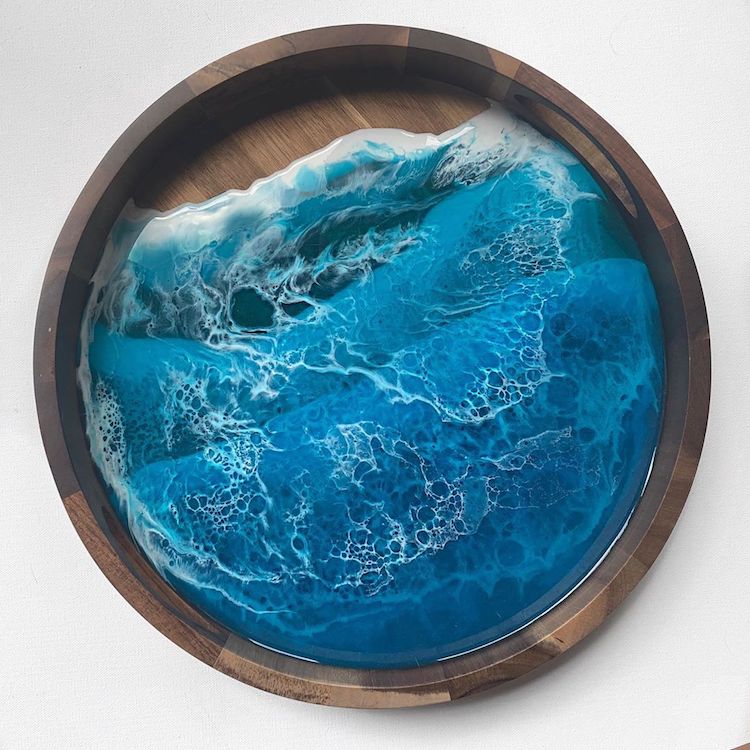 Ocean Resin Art by Roni Langley