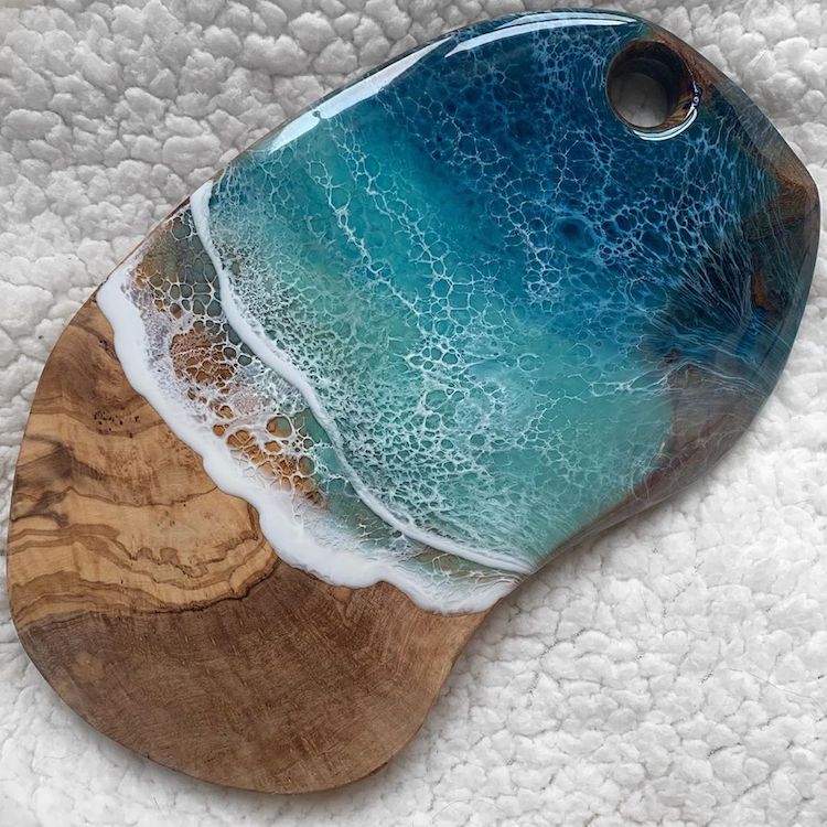 Ocean Resin Art by Roni Langley