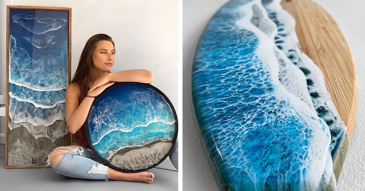 Awe-Inspiring Resin Ocean Art Brings the Beauty of Nature Indoors