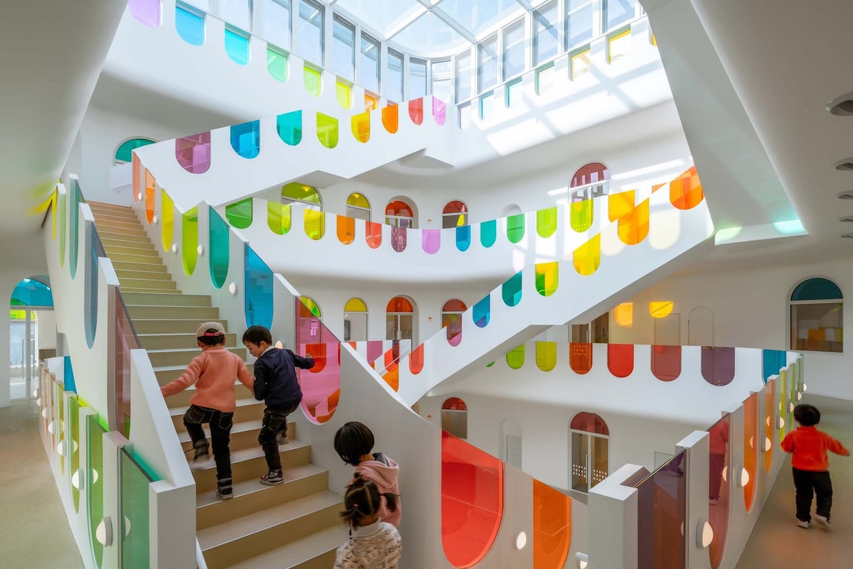 Interior of Rainbow Kindergarten in China