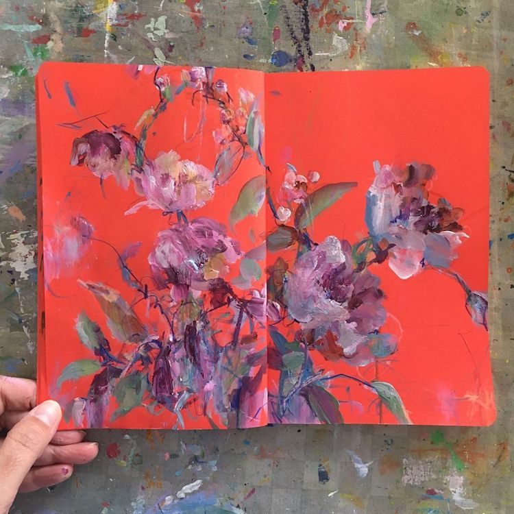 Floral Sketchbook Paintings by Sonal Nathwani